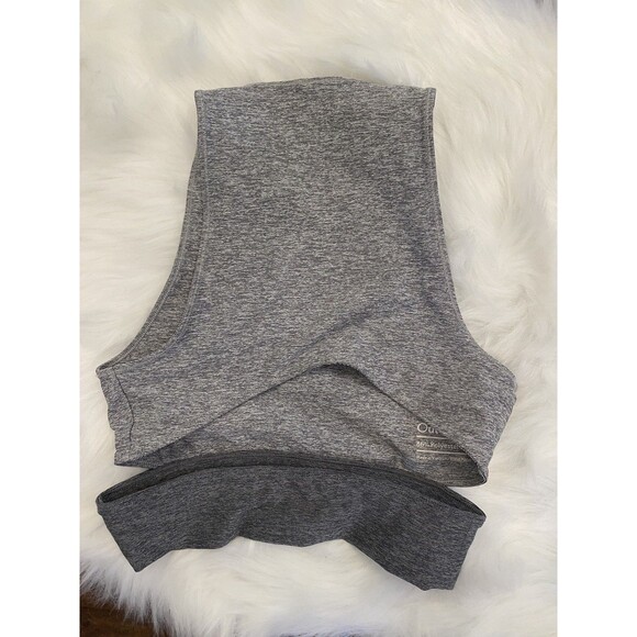 Outdoor Voices Sports Bra Womens Small S Gray tri Toned Racerback slash back - Picture 5 of 6